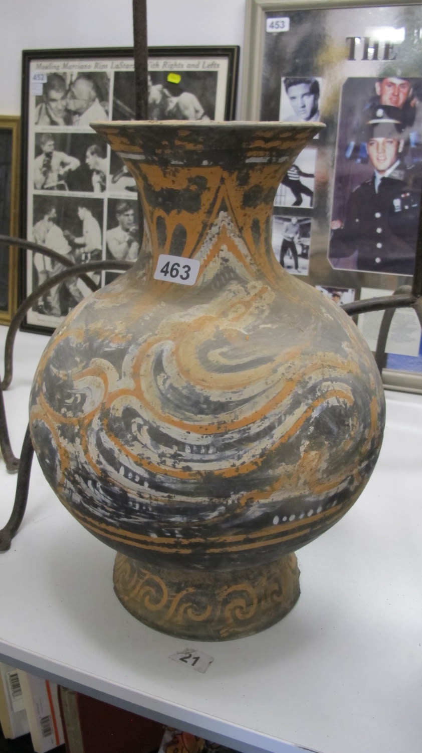 Lot 463: Antique terracotta Moroccan urn