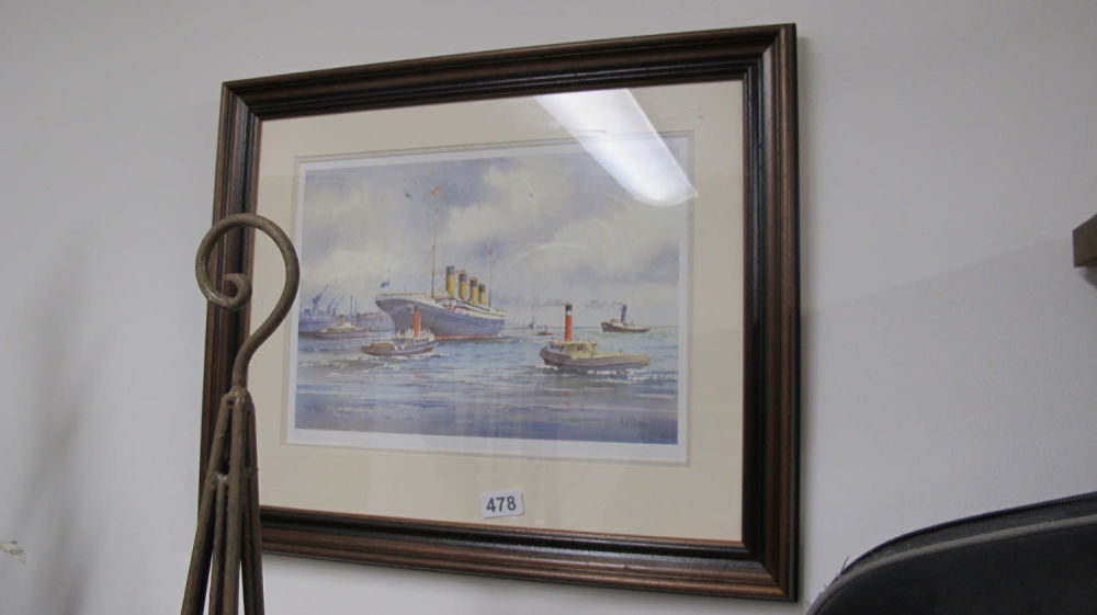 Lot 478: framed and glazed picture