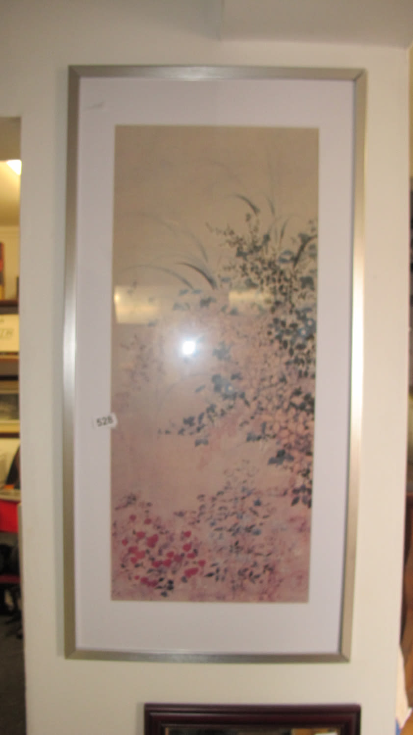 Lot 528: Framed and glazed Oriental picture