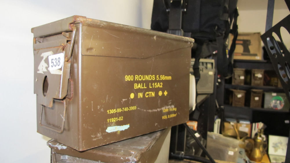 Lot 538: Ammunition box