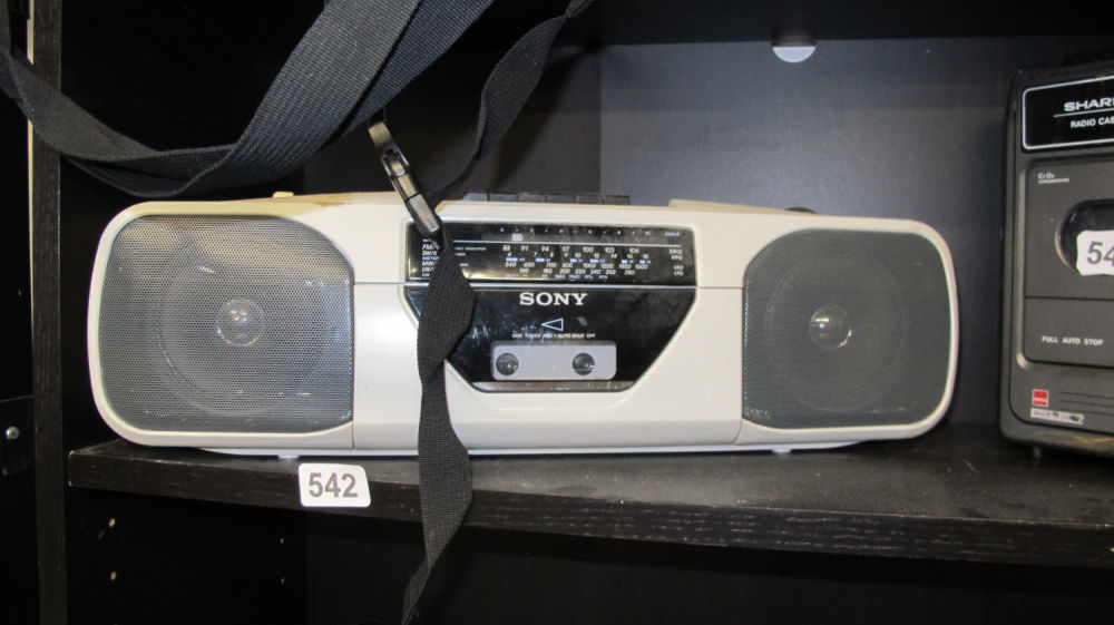 Lot 542: Sony radio cassette player