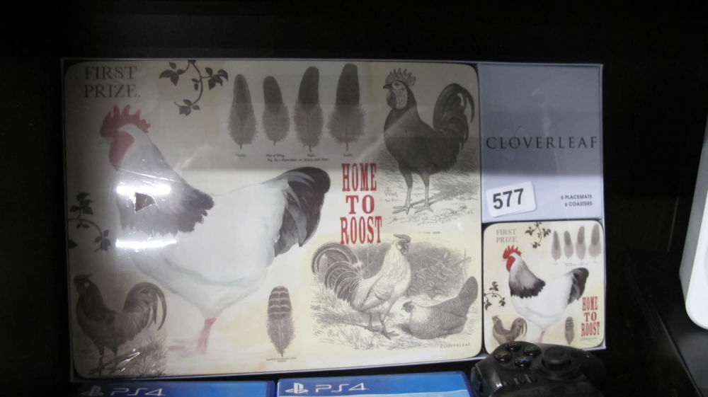 Lot 577: Cock placemats