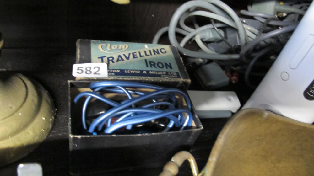 Lot 582: vintage travelling iron