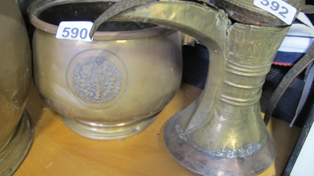 Lot 590: brass planter