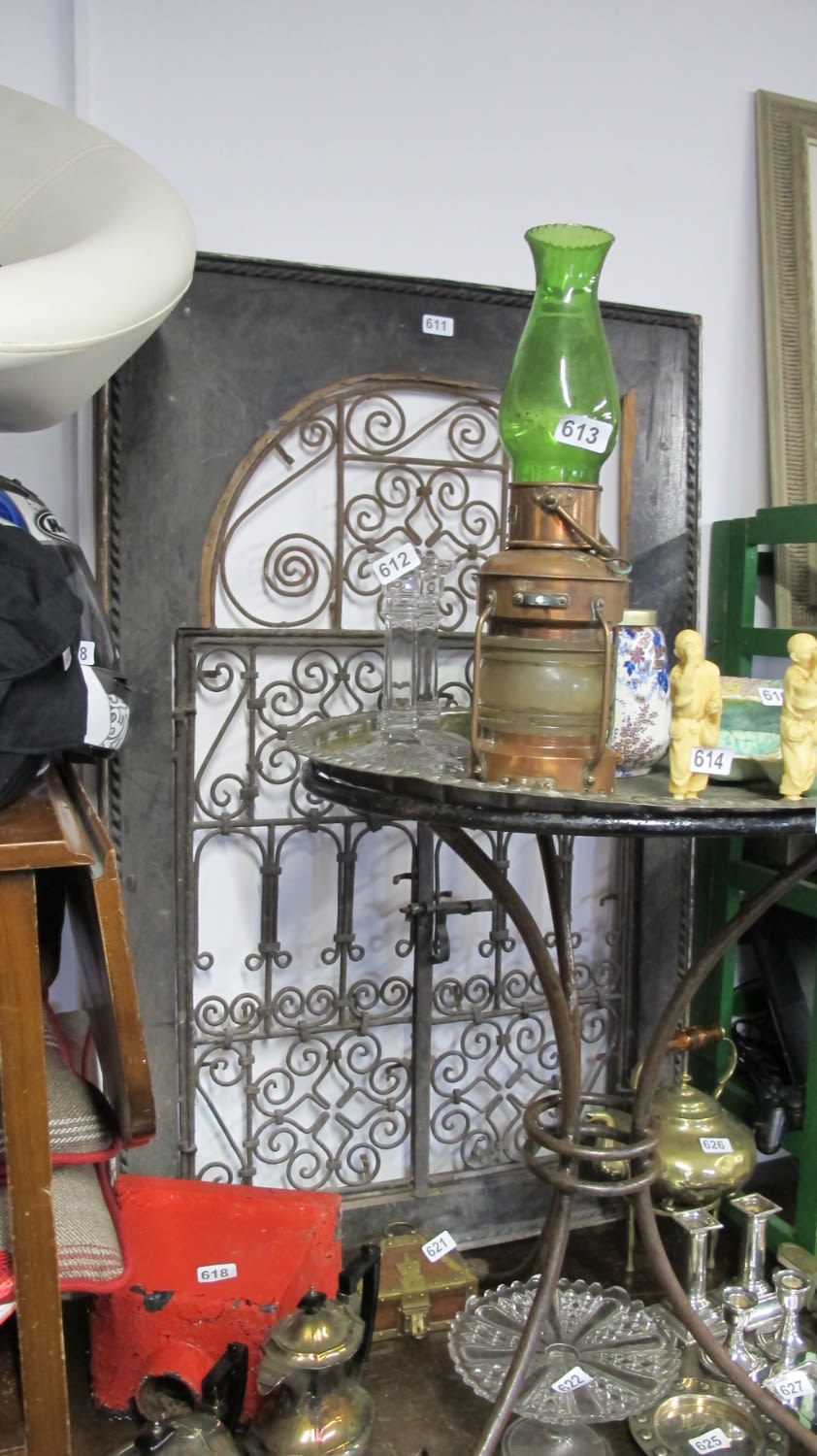 Lot 611: Moroccan wrought metal window screen