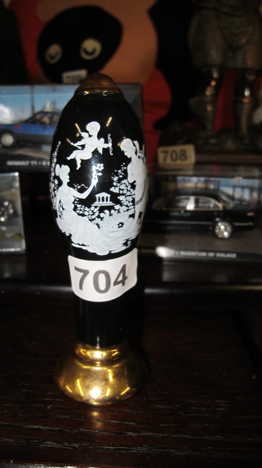 Lot 704: hand painted beer pull