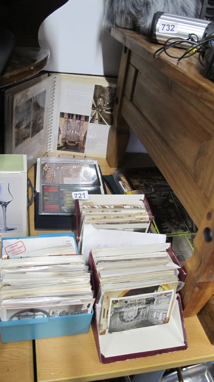 Lot 721: very large qty of vintage postcards, catalogued and...