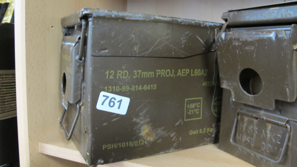 Lot 761: ammo box