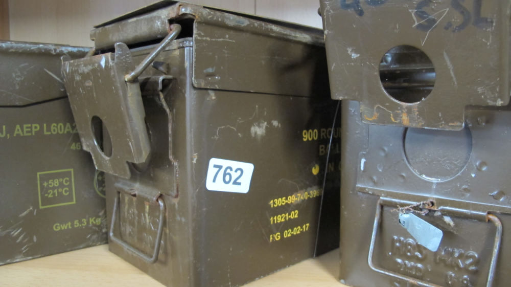 Lot 762: ammo box