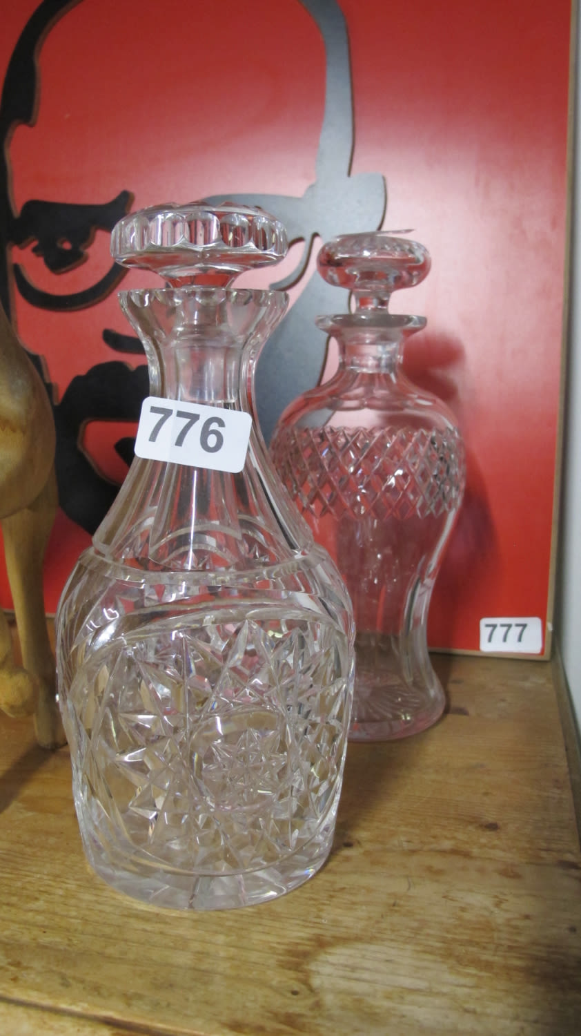 Lot 776: 2 decanters