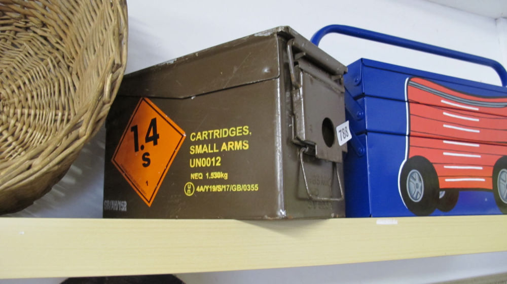 Lot 788: ammunition box