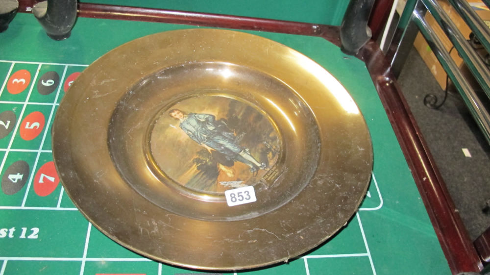 Lot 853: brass blue boy plate