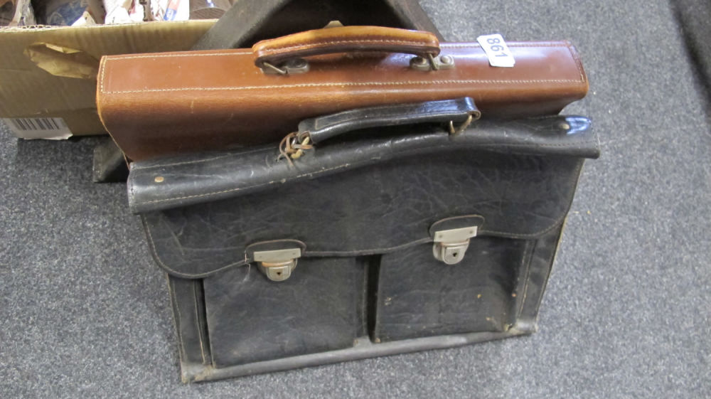 Lot 861: 2 vintage brief cases