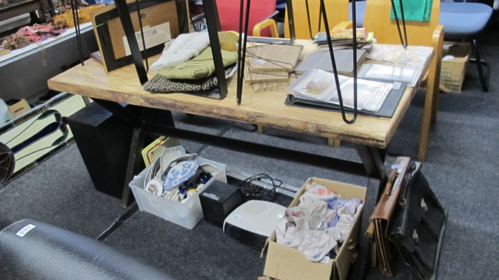 Lot 863: industrial style designer table