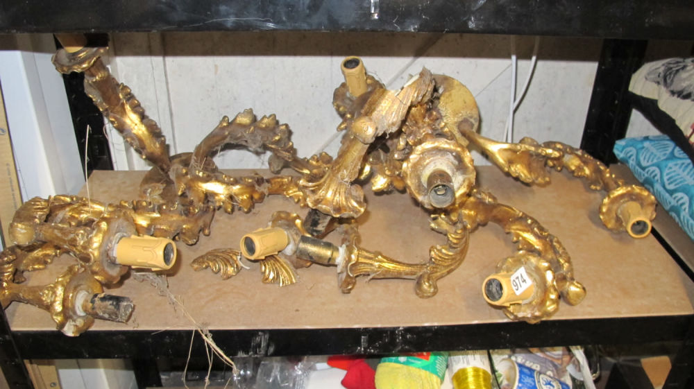 Lot 974: Collection electric light wall fittings