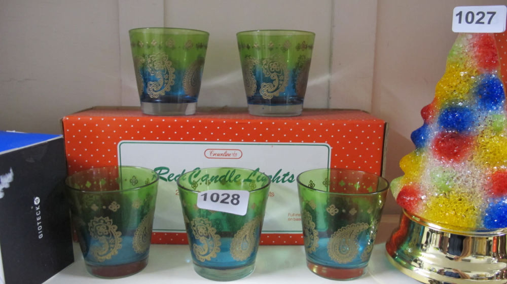 Lot 1028: 5 Tea light holders