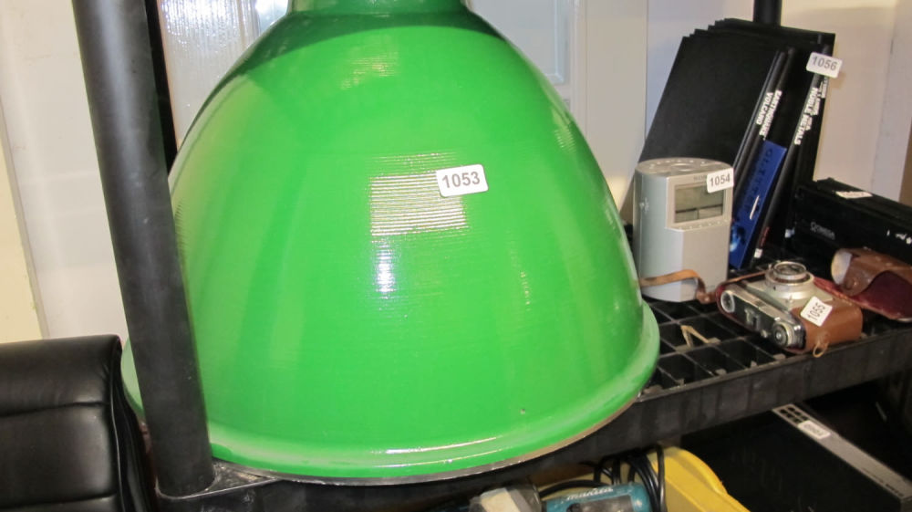 Lot 1053: 2 x Industrial light shade