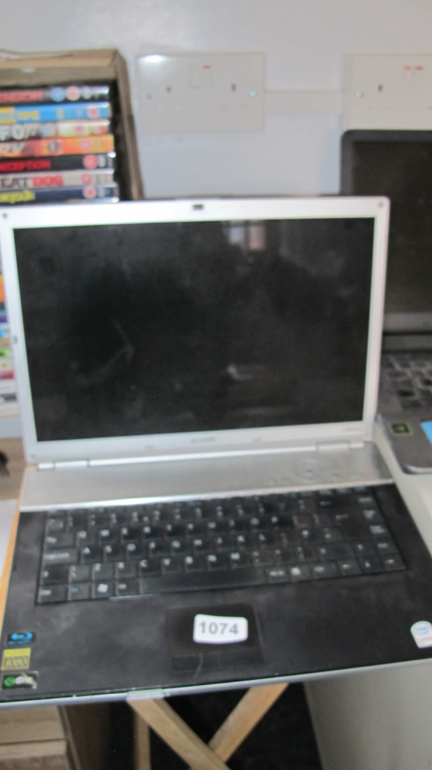 Lot 1074: Sony Laptop no charger