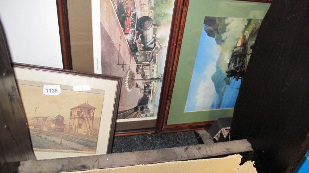 Lot 1138: Collection of various railway train theme pictures