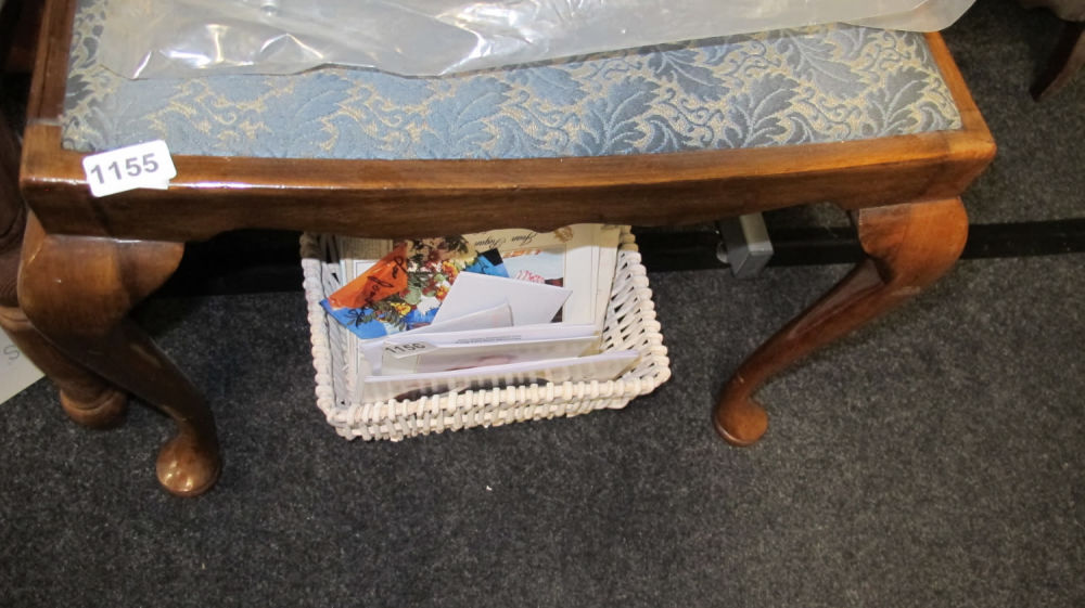 Lot 1155: Beautiful brocade topped vanity stool