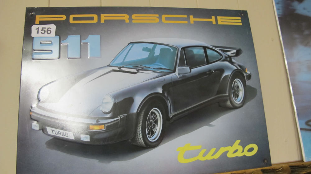 Lot 156: Porsche sign