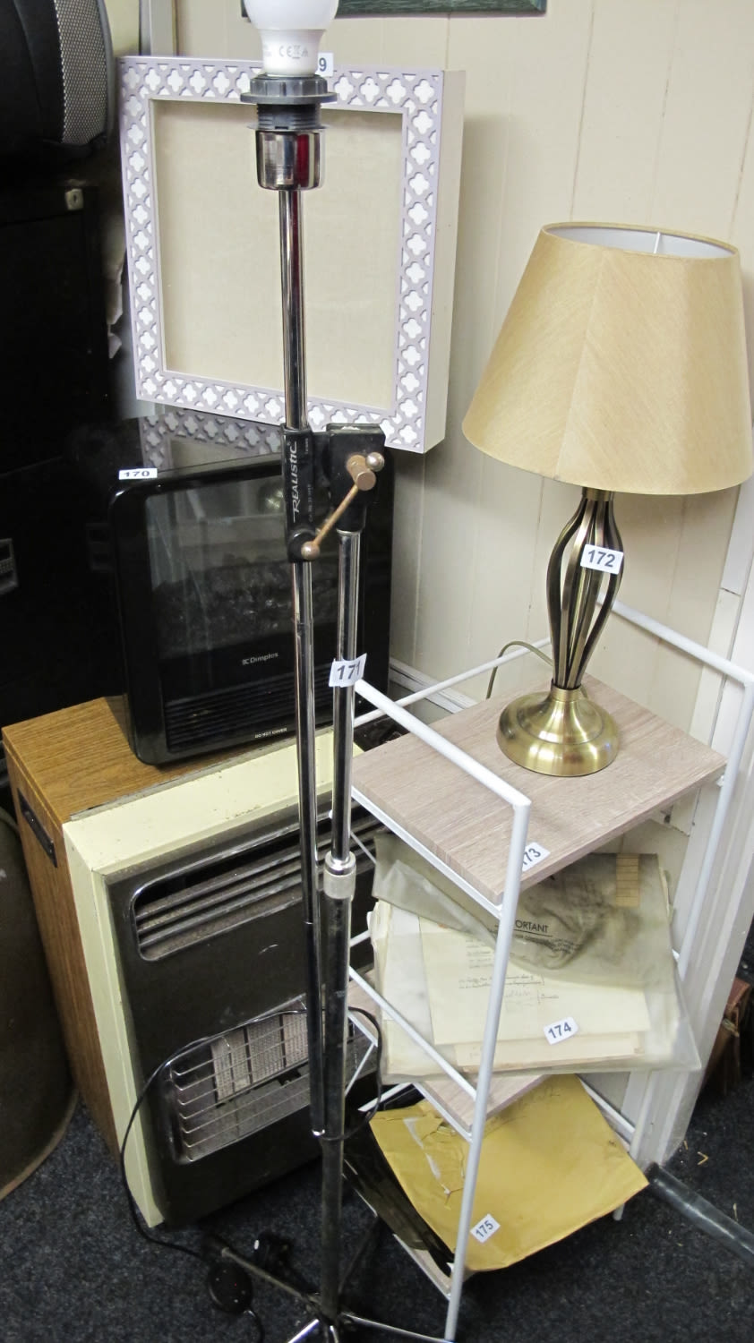 Lot 171: Microphone stand converted into a lamp