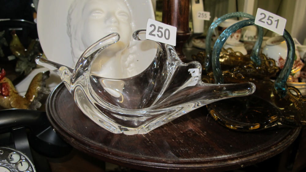 Lot 250: Blown glass basket