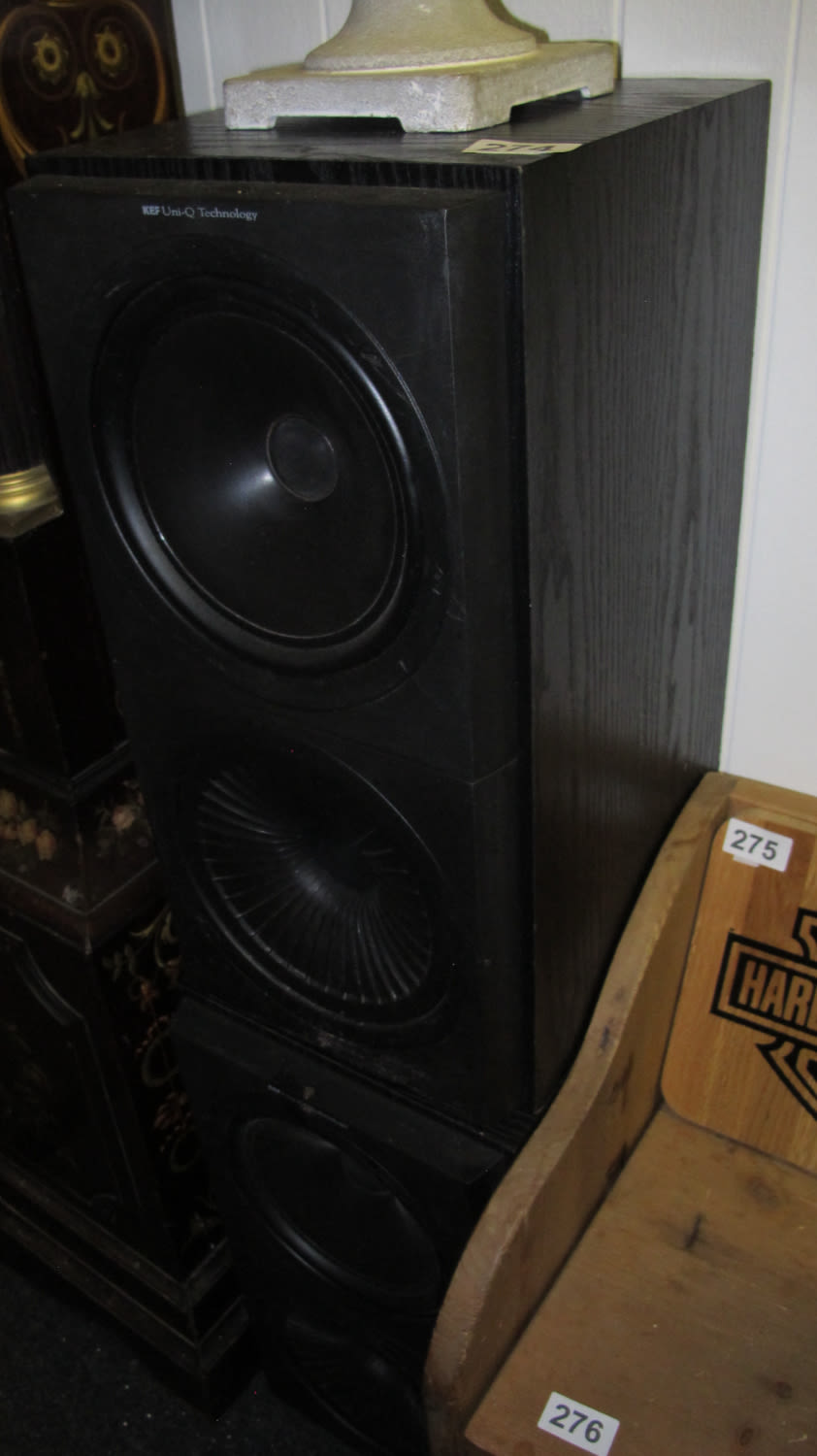 Lot 274: top quality KEF speakers