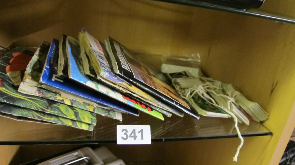 Lot 341: tea/cigarette cards with albums