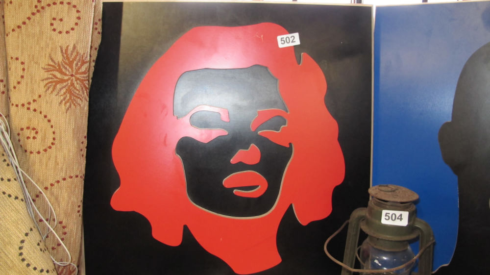 Lot 502: Wooden artwork of Nelson Mandela