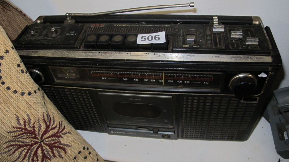 Lot 506: Sanyo radio cassette recorder