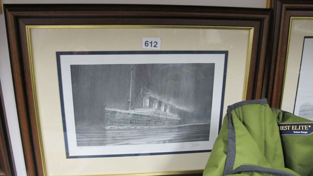 Lot 612: Framed and glazed boat picture