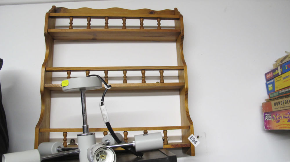 Lot 694: Wooden spice rack