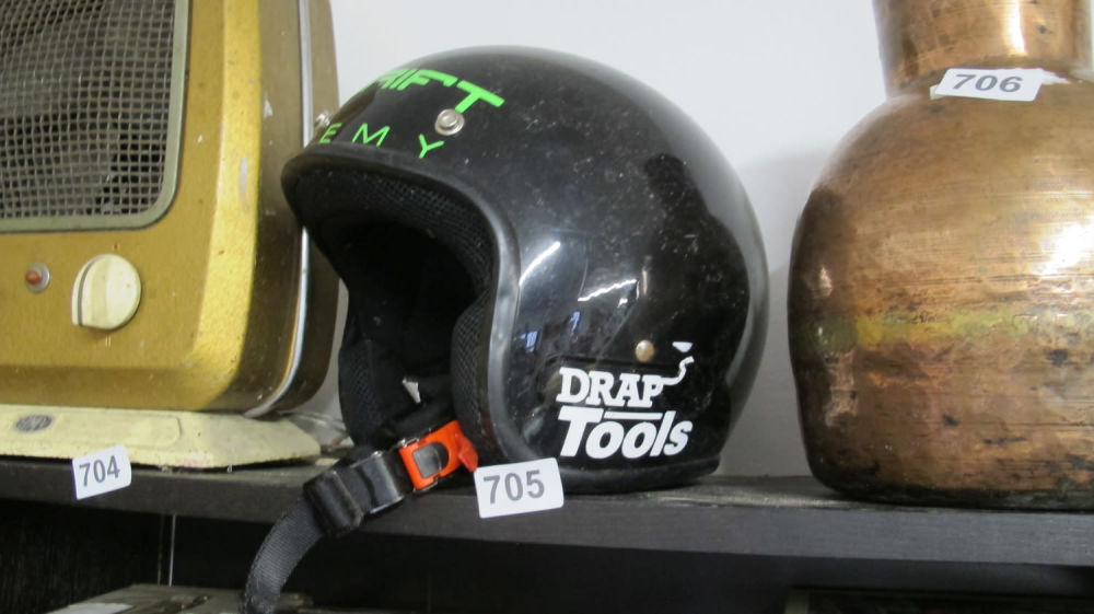 Lot 705: Helmet, requires a polish. Any volunteers to polish...