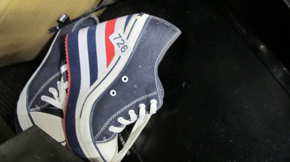 Lot 726: High block heeled canvas shoes