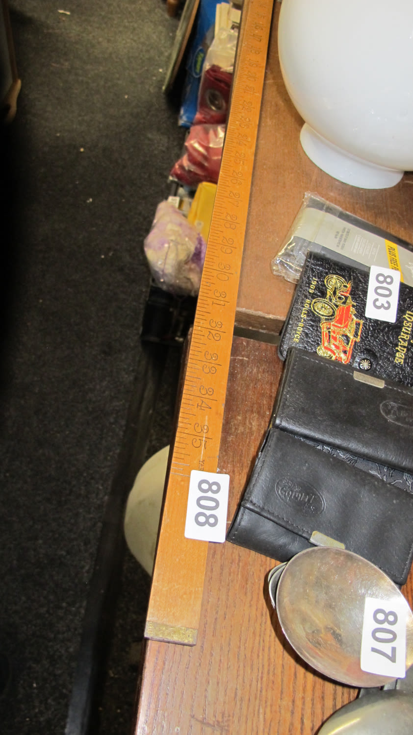 Lot 808: Boxwood and brass metre rule