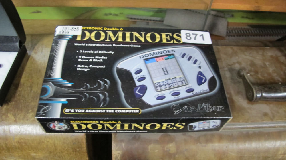 Lot 871: Handheld electronic dominoes game