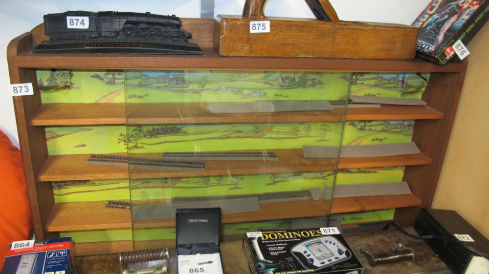 Lot 873: Vintage model train display case
