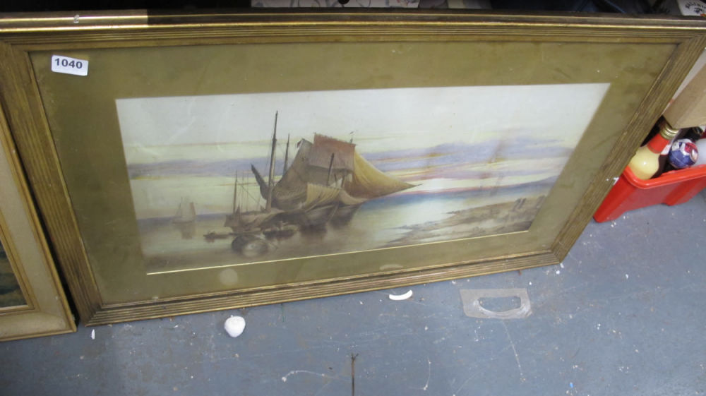 Lot 1040: Very accomplished framed and glazed painting, signed to...