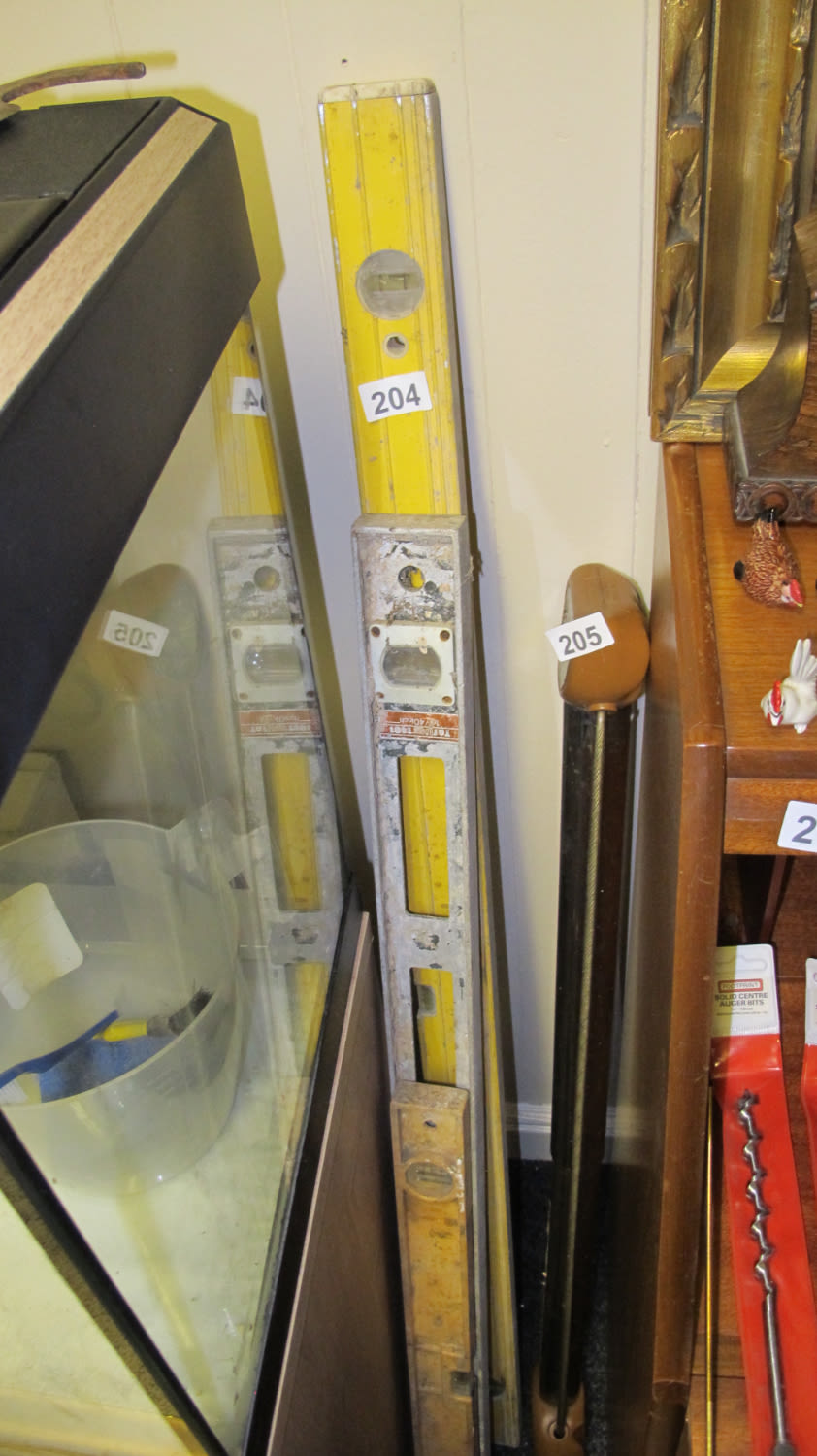 Lot 204: 3 graduated builders spirit levels