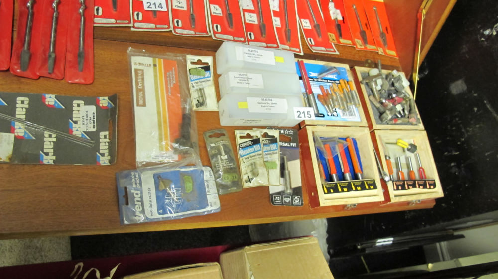 Lot 215: A collection of router bits