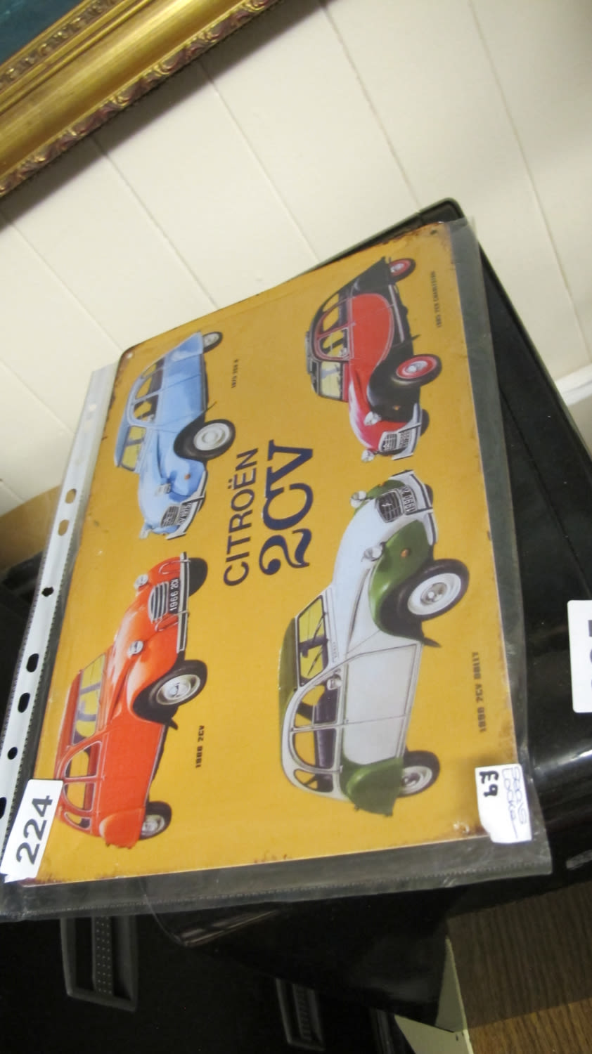 Lot 224: Citroen 2CV sign