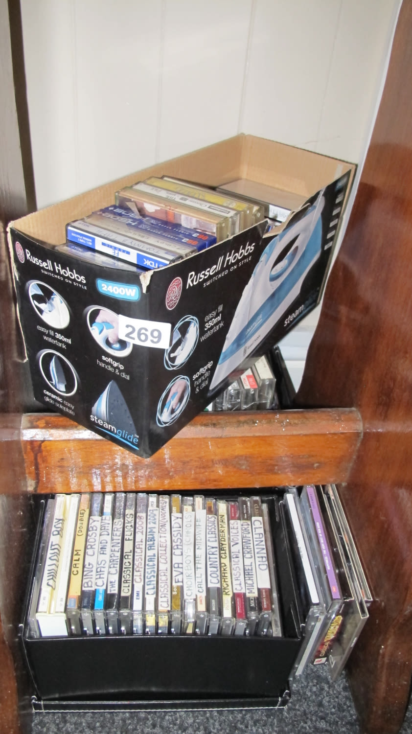 Lot 269: cassette tapes and cds