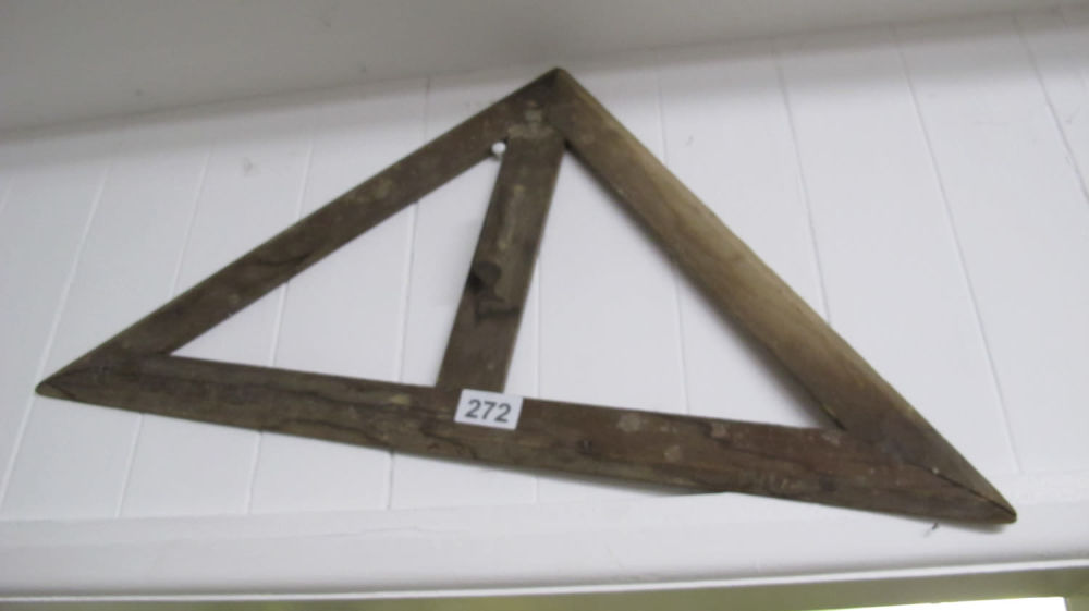Lot 272: Antique woodworking Triangle tool