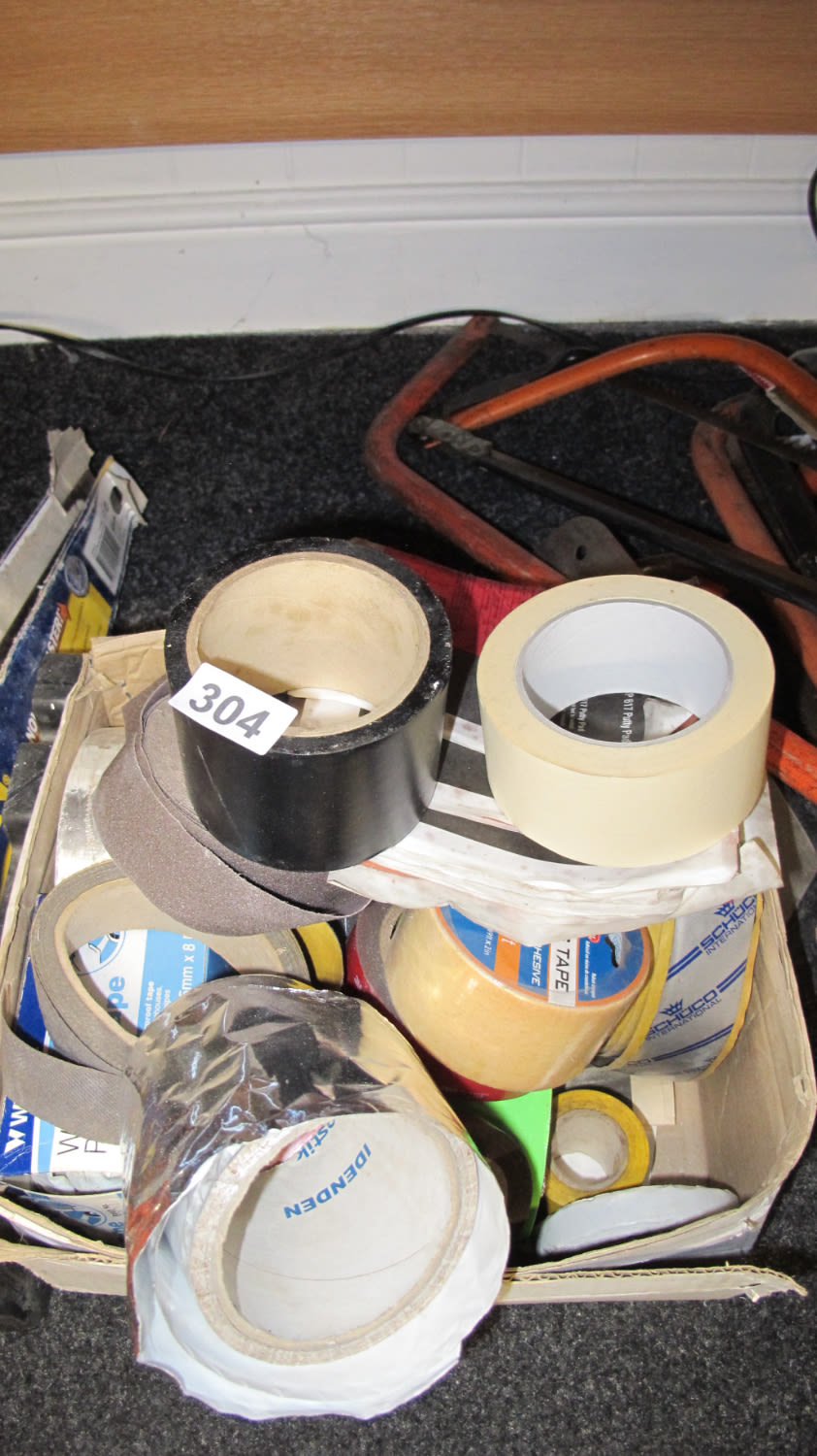 Lot 304: box of tapes