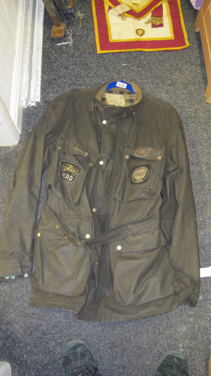 Lot 326: A vintage eagle motorcycle jacket