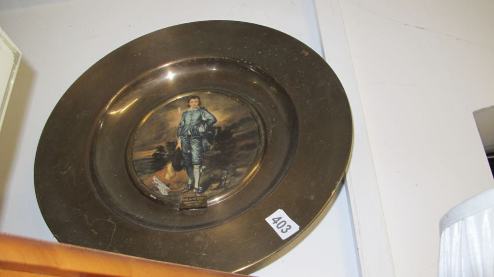 Lot 403: brass plaque