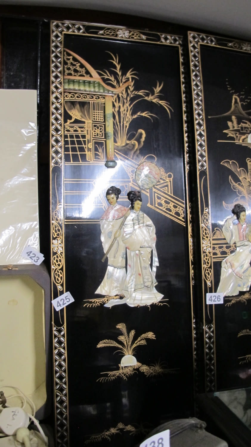 Lot 425: Chinese wall art panel
