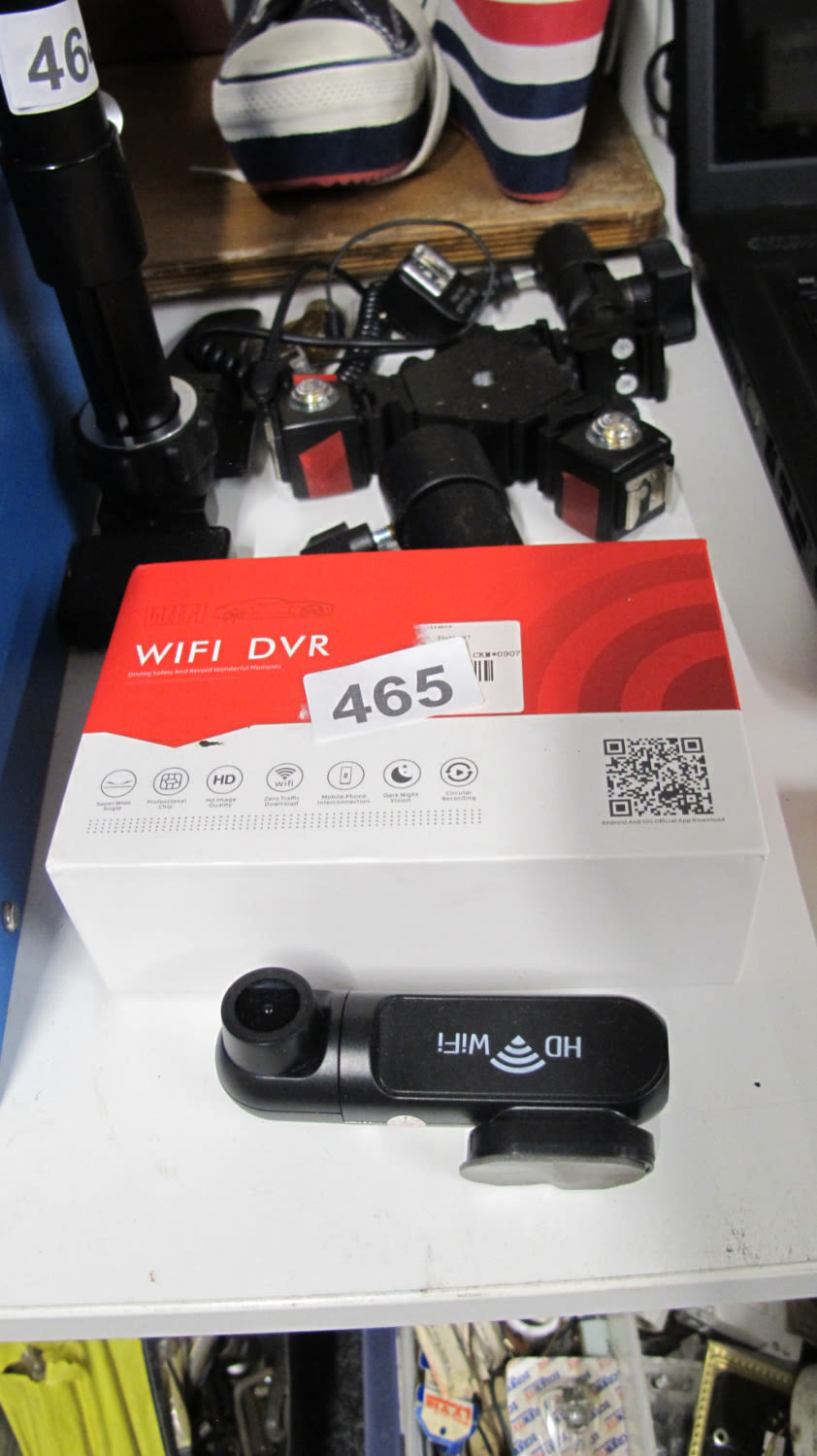 Lot 465: Wifi in car DVR recorder that allows you...