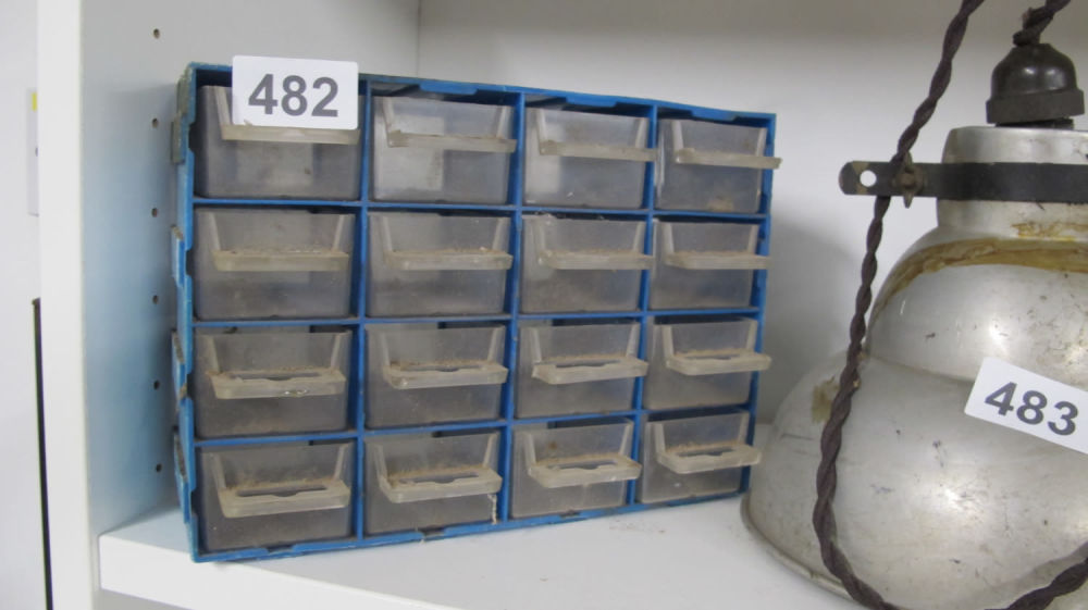 Lot 482: Workshop storage drawers